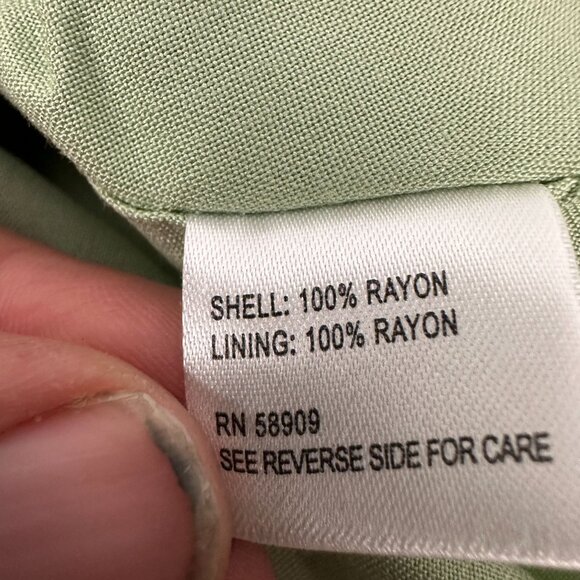 Gianni Bini Womens Smocked Sage Green Dress Size Medium - Picture 6 of 6